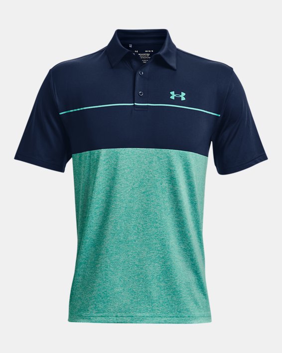 Polo UA Playoff 2.0 pour homme, Navy, pdpMainDesktop image number 4